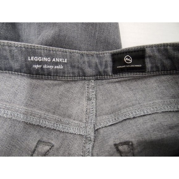NWT AG Adriano Goldschmied Womens Jeans 31 Legging Ankle Skinny Grey Low Rise - Picture 5 of 7